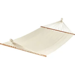 Best JOBEK Hamac à barre double en polypropylène écru Komplice - 300 x 125 cm
