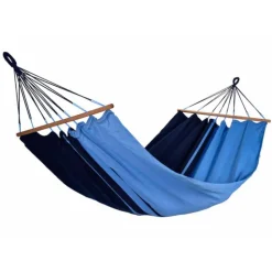 JOBEK Hamac coloris bleu Caraïbes certifié FSC® Hamac GraphiK - 300 x 140 cm