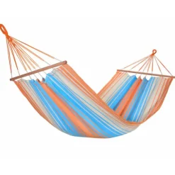 JOBEK Hamac coloris orange bleu certifié FSC® Hamac Kolor - 300 x 100 cm
