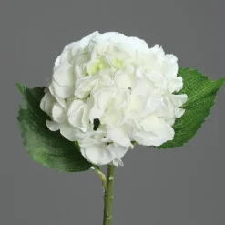 Best Hortensia artificielle avec 3 feuilles coloris crème - 44 cm