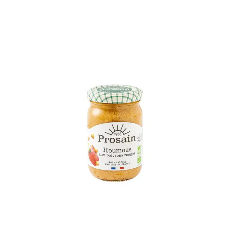 Best PROSAIN Houmous bio aux poivrons en bocal de 195 g