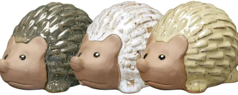 Hot DEROMA Hérisson en terre cuite émaillée Quipic Farmer - 20 x 14 x 10 cm