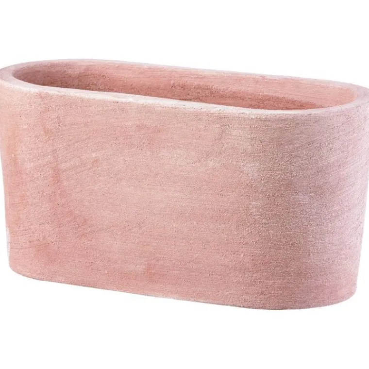 Sale ANTICOMESTIERE Jardinière coloris terre claire Moderne Ovale - 40 x 20 x 20 cm