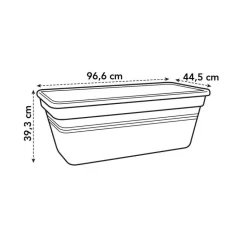 Discount ELHO Jardinière Green basics jardin XXL L100 cm x p48 cm x h42 cm noir