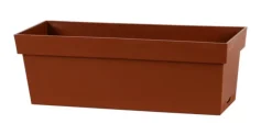 Best LE POT CITOYEN Jardinière toscane Poetic botanic® avec plateau clipsé coloris marron en plastique recyclé 10 L - 50 x 18 x 16,7 cm