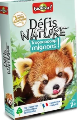 Hot ÉDITIONS BIOVIVA Jeu de cartes Défis Nature Trop mignons aux