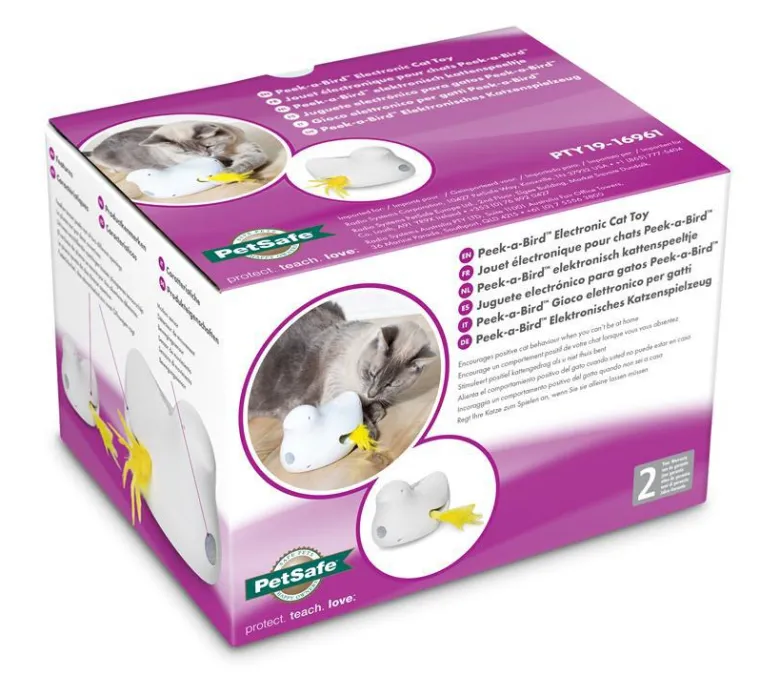 Clearance PETSAFE Jouet électronique pour chat coloris blanc Peek-a-Bird Frolicat