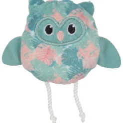 ZOLUX Jouet pour chat coloris bleu feuille hibou Ethi'cat - 9,5 x 9 x 11 cm