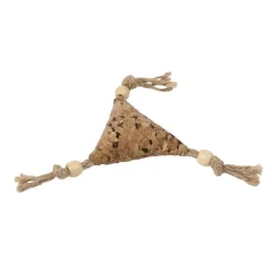 Clearance WOUAPY Jouet pour chat triangle en liège avec corde 8x8 cm