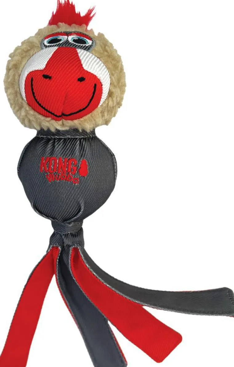 Clearance KONG Jouet pour chien coloris rouge Wubba Zoo Mandrill - Taille L