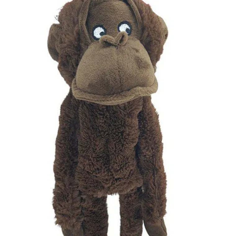 FLAMINGO Jouet pour chien coloris marron peluche singe Madina - Taille L 29 x 21 x 106 cm