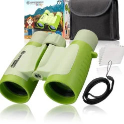 New BRESSER Jumelles enfant 3 x 30 vertes - 10,5 x 4 x 9 cm