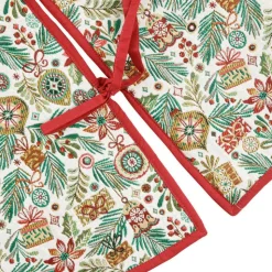 Jupe de sapin de Noël coloris blanc en polyester - Ø 80 cm