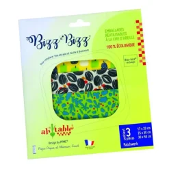 Online AH TABLE Kit de 3 Bizz-bizz rectangles « Patchwork » - 3 pcs