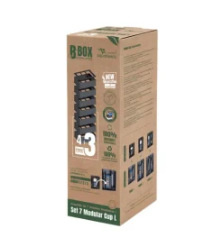 AQUATLANTIS Kit de conversion pour aquarium coloris noir ensemble de 4 + 3 gobelets modulaires B-BOX - Taille L