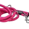 Outlet BOBBY Laisse pour chien en nylon rond coloris fuchsia 3 positions Walk - 189 cm