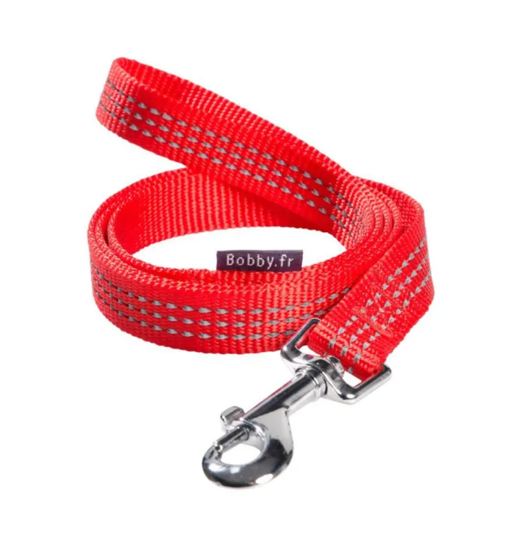 Best BOBBY Laisse pour chien en nylon tressé coloris rouge Safe - Taille S/M