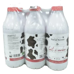 Sale NATUR AVENIR Lait de vache entier stérilisé UHT Natur'Avenir - 6 x 1 L