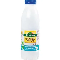 Sale BONNETERRE Lait UHT demi écrémé bio - 50 cl