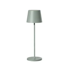 LUMISKY Lampe de table touch sans fil en aluminium vert Kelly Olive - Ø 10 x H 38 cm