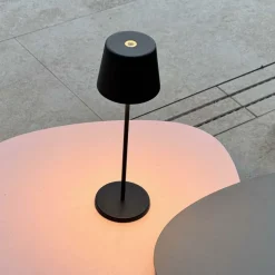 Outlet LUMISKY Lampe de table touch sans fil en aluminium noir Kelly Black - Ø 10 x H 38 cm