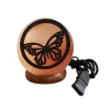Clearance IDEA FOR PROJECT Lampe USB papillon coloris orange au sel d'Himalaya - 700 g