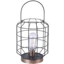 Clearance LUXFORM Lanterne de table solaire en métal et verre 10 lumens Bedfore - Ø 18 x 23,5 cm