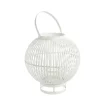 Hot Lanterne ronde sur pied coloris blanc en bambou - 35 x 35 x 35 cm