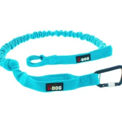 Hot I-DOG Longe de traction pour chien moyen coloris bleu Canicross Opale ALM - 190 cm