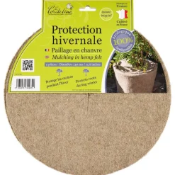 Discount TRADEX Lot de 2 disques de chanvre hiver coloris marron - Ø 30 cm