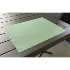 Online Lot de 6 sets de table en textilène coloris amande pour l’extérieur