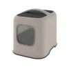 Online ROTHO Maison de toilette pour chat coloris cappucino en plastique recyclé Biala – 44,3 x 39,50 x 51 cm