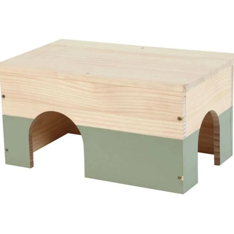 New ZOLUX Maison en bois pour lapin coloris vert Neolife – Taille XL