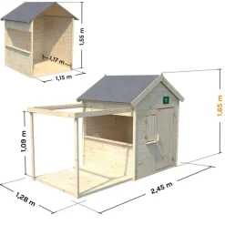 SOULET Maisonnette en bois Epicerie - 190 x 159 x 135 cm