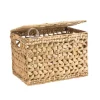Sale Malle de rangement coloris beige en jacinthe d'eau - 36 x 26 x 26 cm