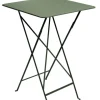 Outlet FERMOB Mange debout Bistro coloris vert en acier - 71 x 71 x 105 cm