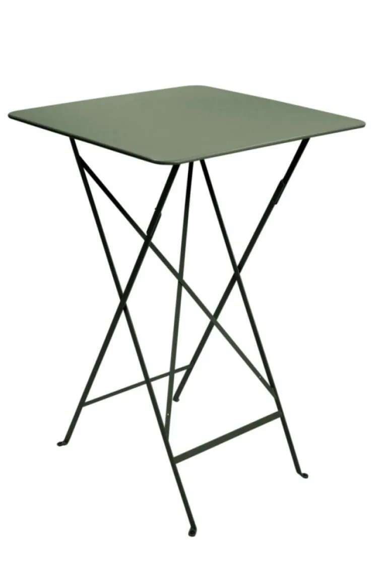 Outlet FERMOB Mange debout Bistro coloris vert en acier - 71 x 71 x 105 cm