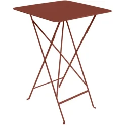 New FERMOB Mange debout Bistro coloris rouge en acier - 71 x 71 x 105 cm