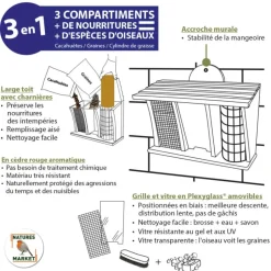 Online NATURES MARKET Mangeoire 3 compartiments Le restaurant