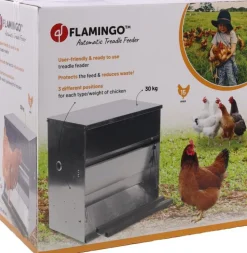 Clearance FLAMINGO Mangeoire automatique coloris gris Timo L - 50 x 42,5 x 50 cm