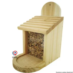 Outlet NATURES MARKET Mangeoire en pin 2 en 1 pour oiseaux ou écureuils 18 x 20 x 24 cm