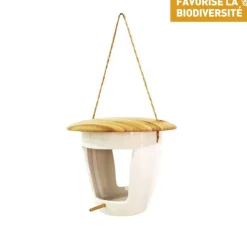 HAMIFORM Mangeoire palz en bois et céramique Ø 18 x H 13,8 cm