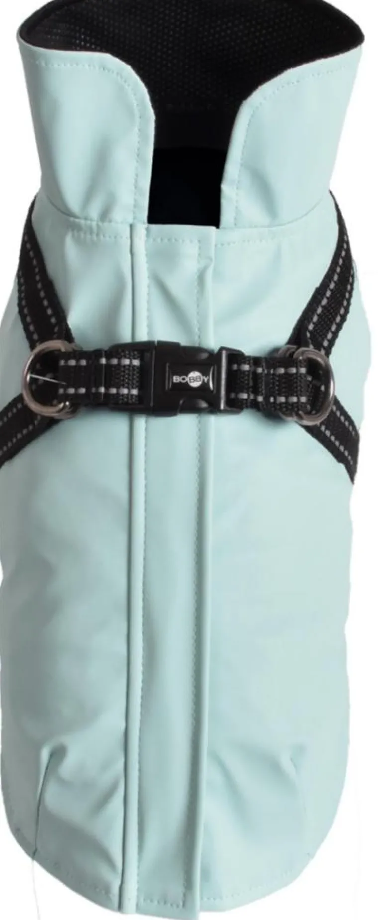 BOBBY Manteau pour chien coloris bleu glacier avec harnais intégré Tom - Taille 25XS