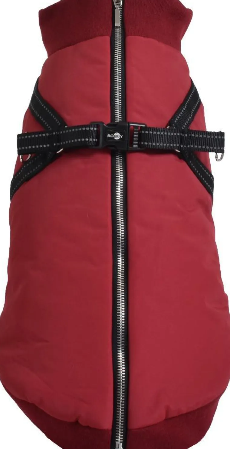 Online BOBBY Manteau pour chien coloris bordeaux avec harnais intégré Easy - Taille 25XS
