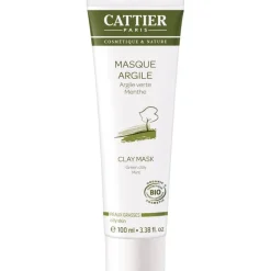 Sale CATTIER Masque à l’argile verte bio en format de 100 ml