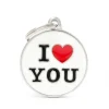 Outlet MYFAMILY Médaille charms I love you pour chien en métal
