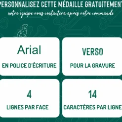 Sale MYFAMILY Médaille charms king noire pour chien en métal