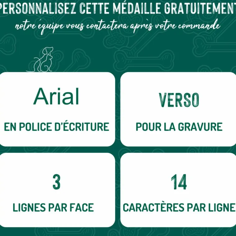 Sale MYFAMILY Médaille colors pour bulldog français blanc en métal