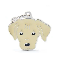 New MYFAMILY Médaille colors pour labrador crème en métal