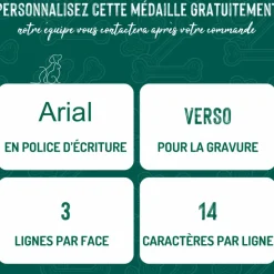 New MYFAMILY Médaille colors pour labrador crème en métal